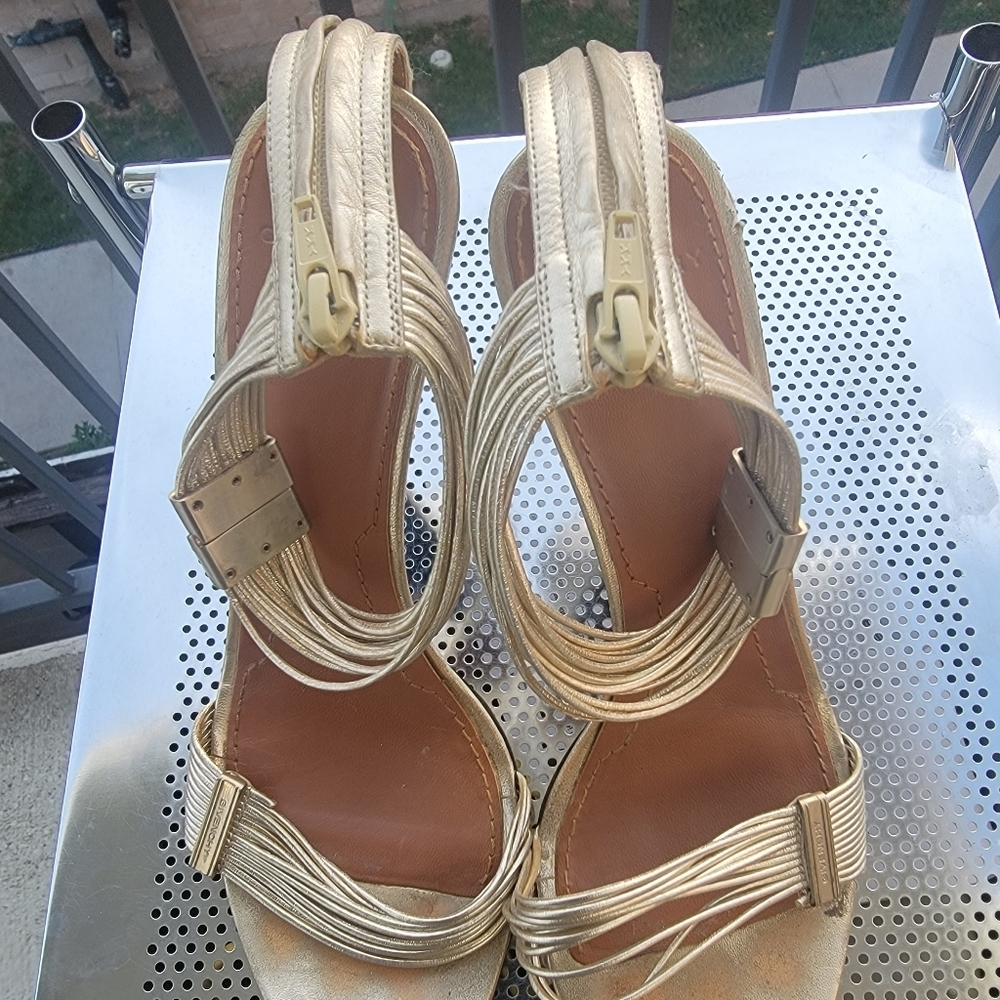 Givency gold women sandals size 38.5 - Picture 11 of 16